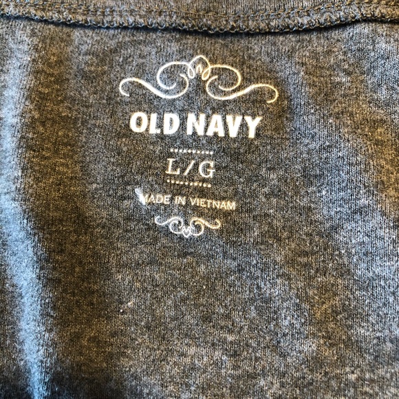 Old Navy Gray V-neck Tee L - Picture 3 of 5
